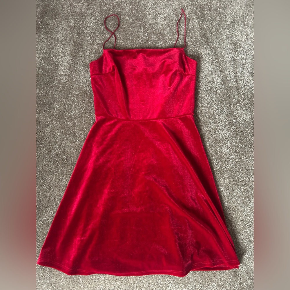 Urban Outfitters Elegant Red Spaghetti Strap Dress
